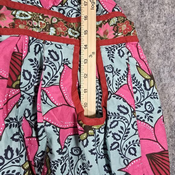 Paper Source Colorful Floral Print Apron Dress Skirt Deep Pockets Adjustable - Picture 7 of 7